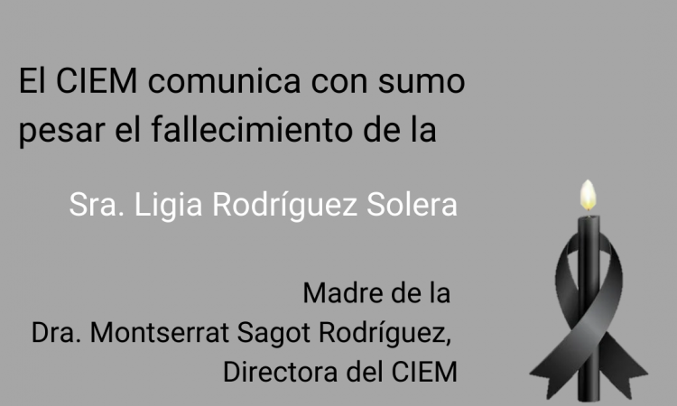 Nota de fallecimiento de la Sra. Ligia Rodríguez Solera